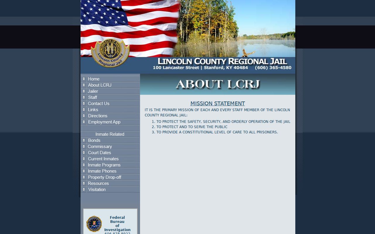 Lincoln County Regional Jail gateway for Garrard County arrest records