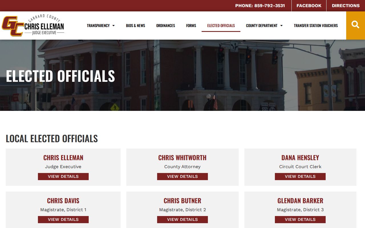 Garrard County sheriff and jailer contacts for arrest records